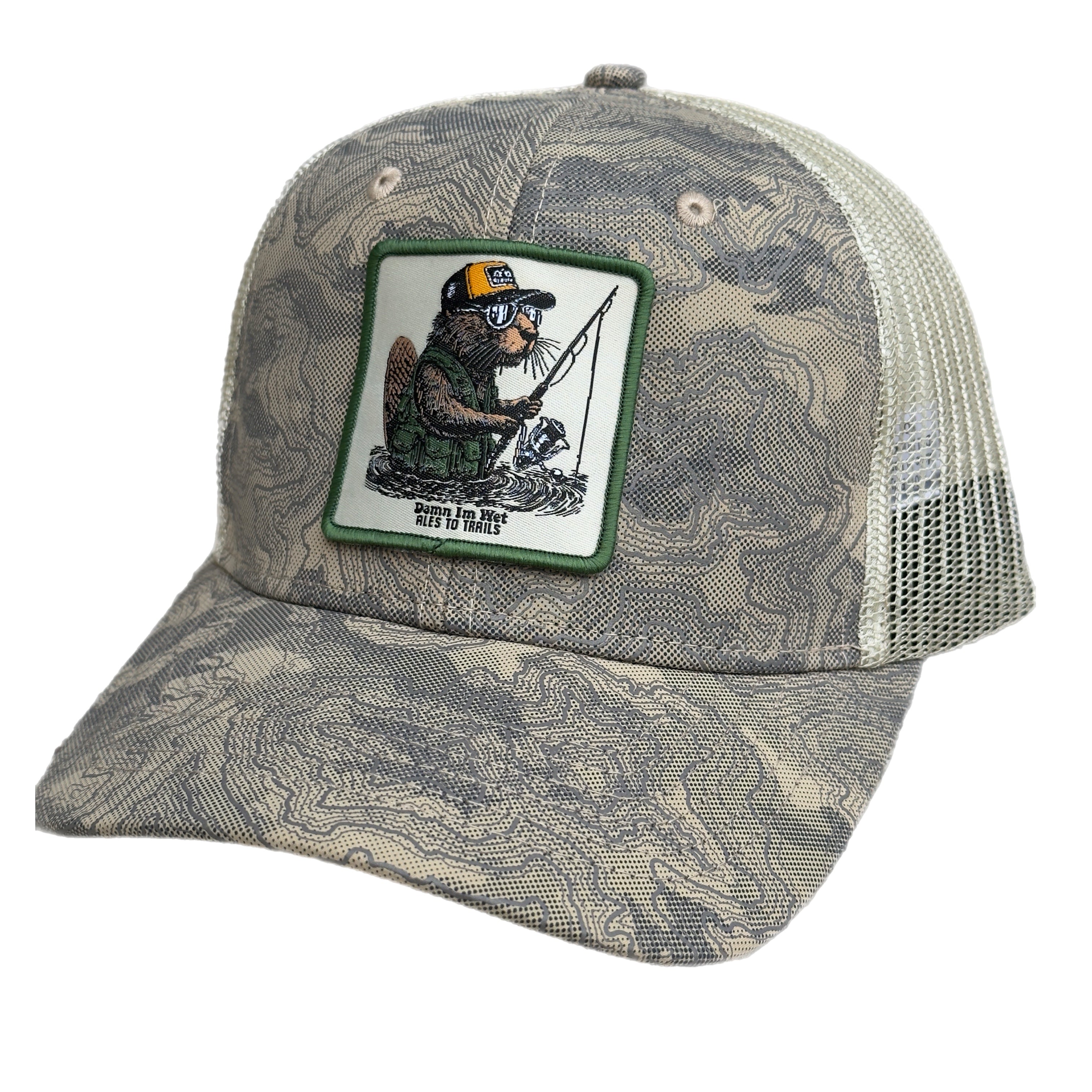 Damn Im wet Topography Trucker Hat