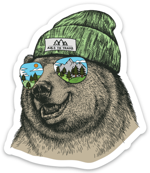 Ales to Trail Bear Decal - Ales to Trails
