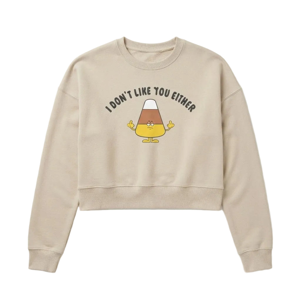 Candy Corn Women's Relaxed Crop Sweatshirt