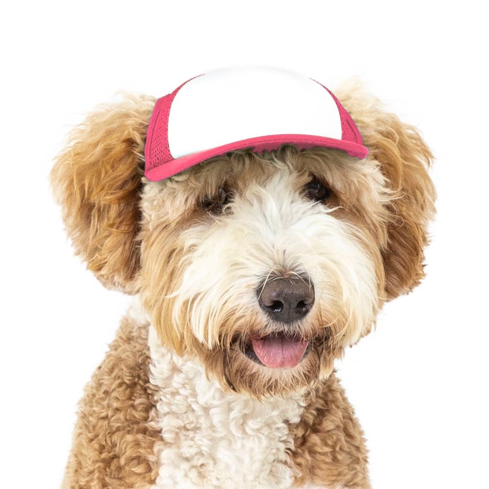 Custom Pink Dog Trucker Hat