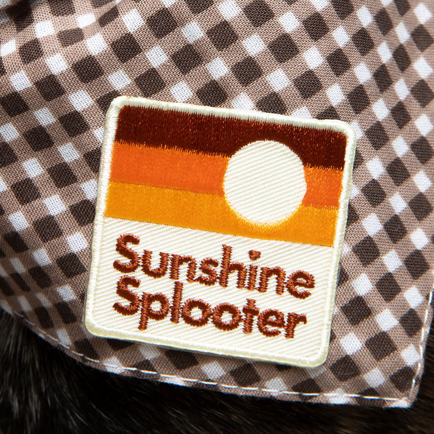 Sunshine Splooter iron-on patch for dogs and cats