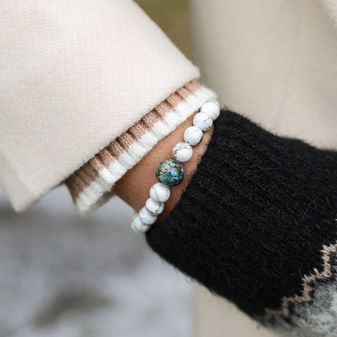 Leland Blue + White Howlite