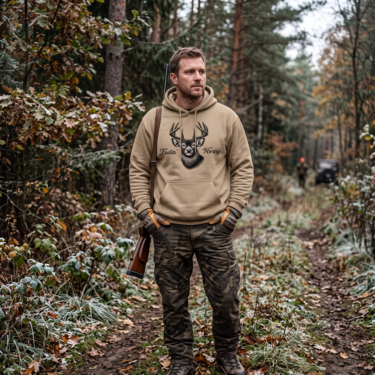 Feelin’ Horny Buck Hoodie, photo 2