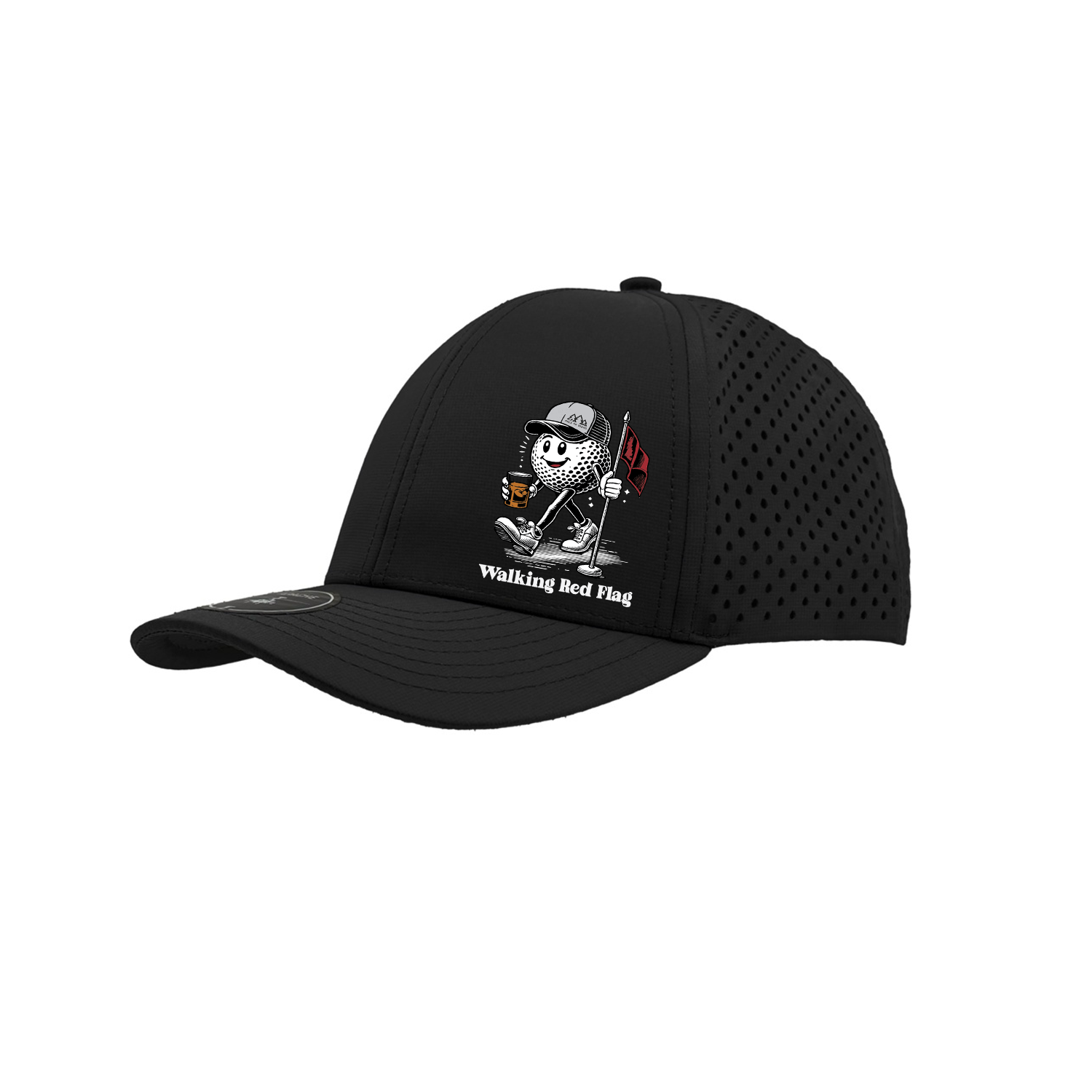 Walking Red Flag Ladies Golf Hat