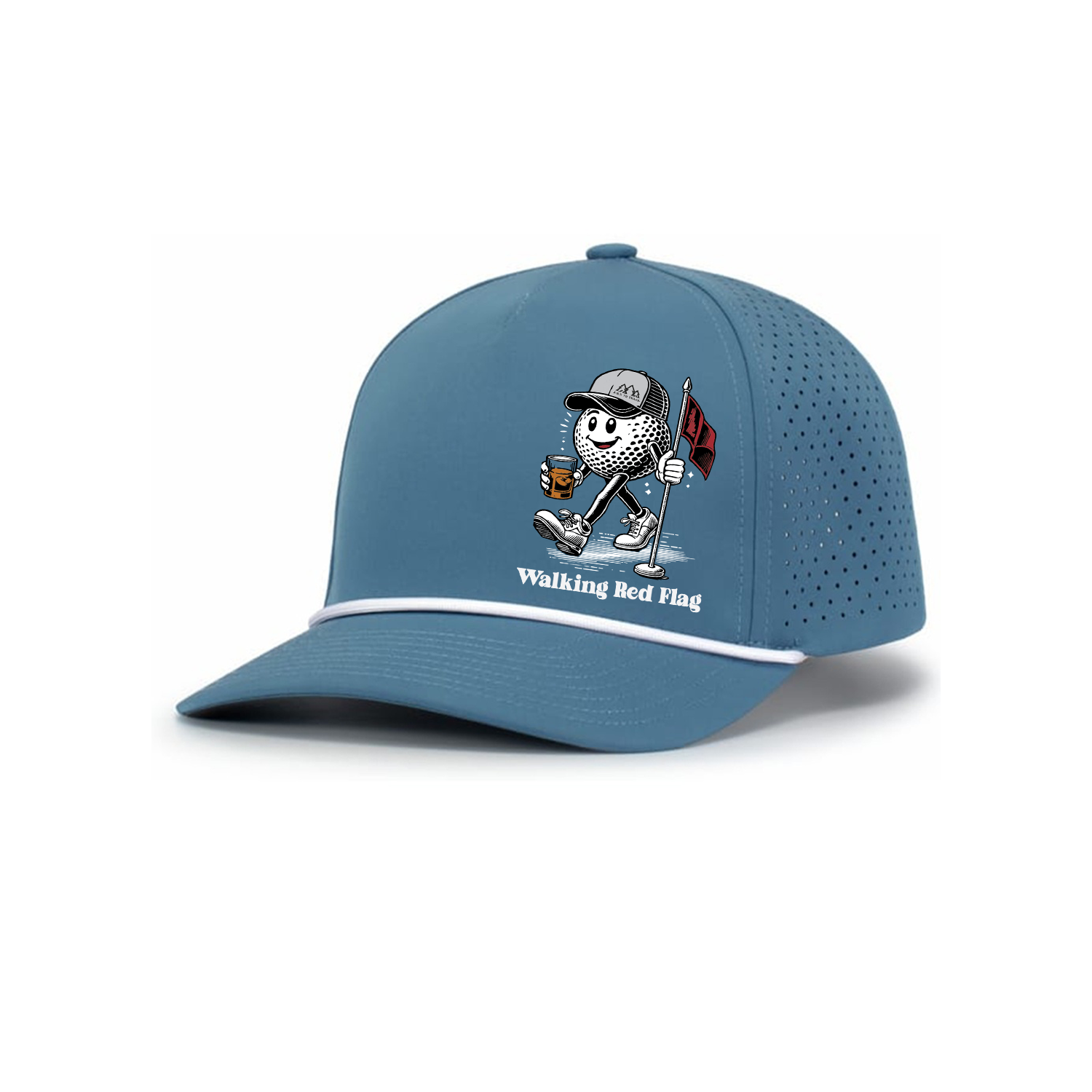 Walking Red Flag Golf Hat