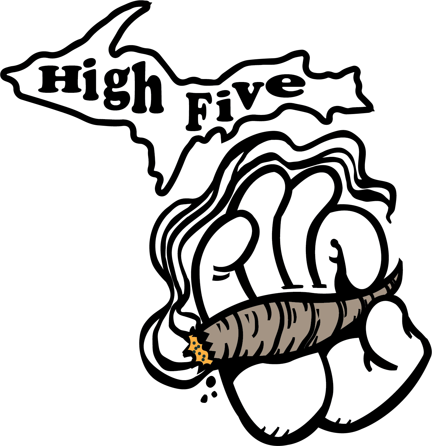 High five Decal