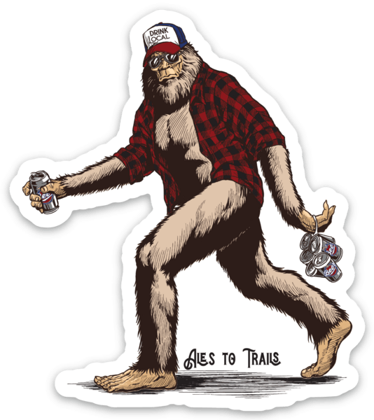 Sasquatch Craft Beer Decal - Ales to Trails