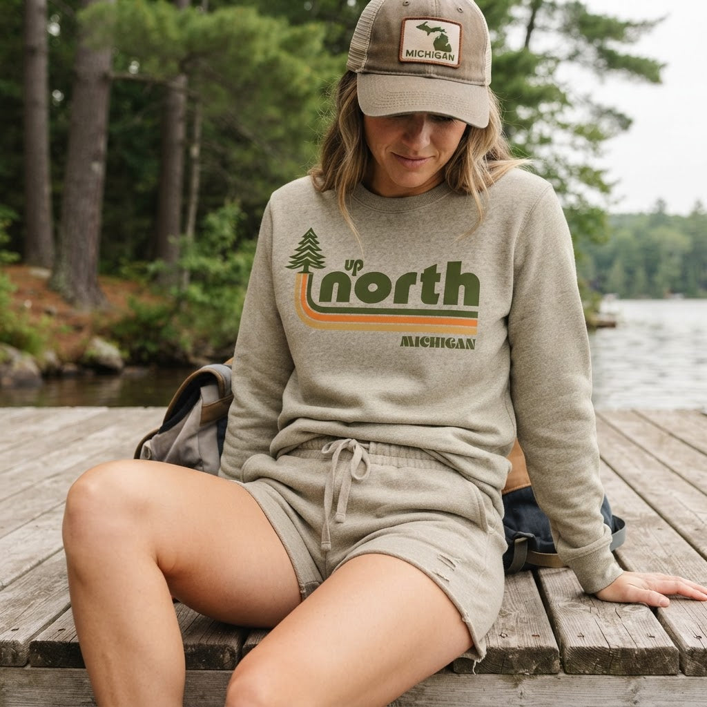 Up North Michigan Retro Sweatshirt