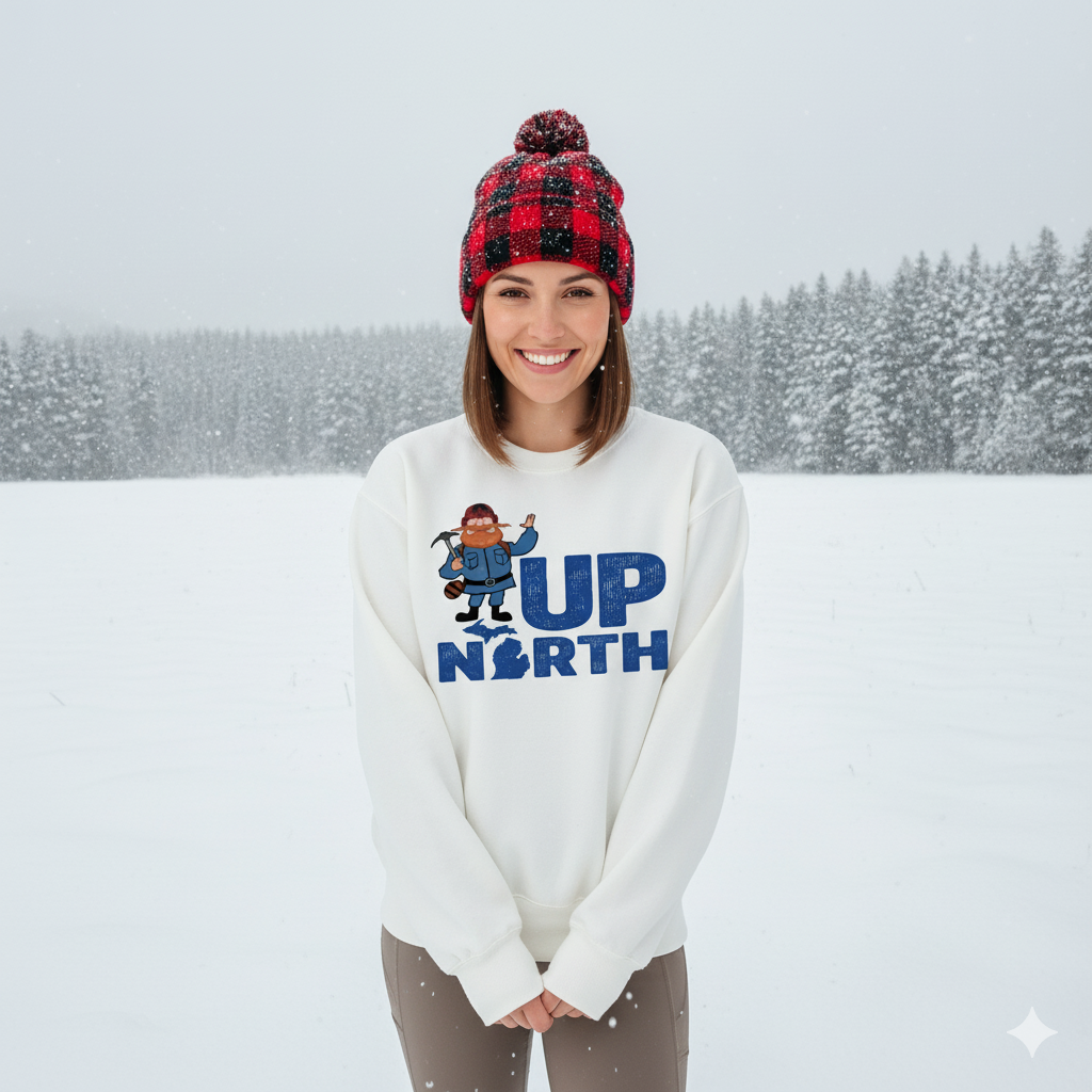 Yukon Up North Michigan Holiday Sweatshirt