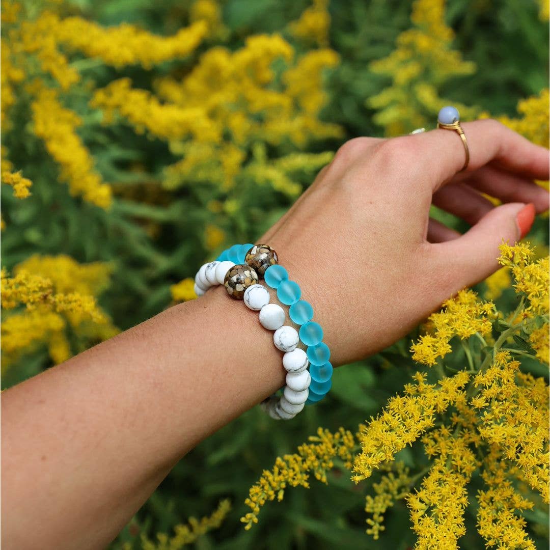 Leland Blue + White Howlite