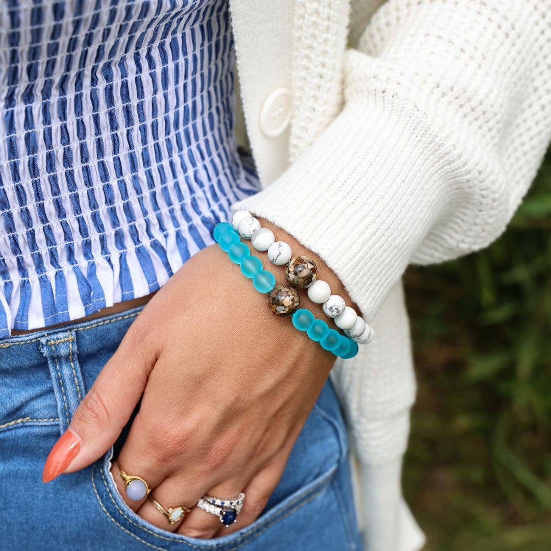 Leland Blue + White Howlite