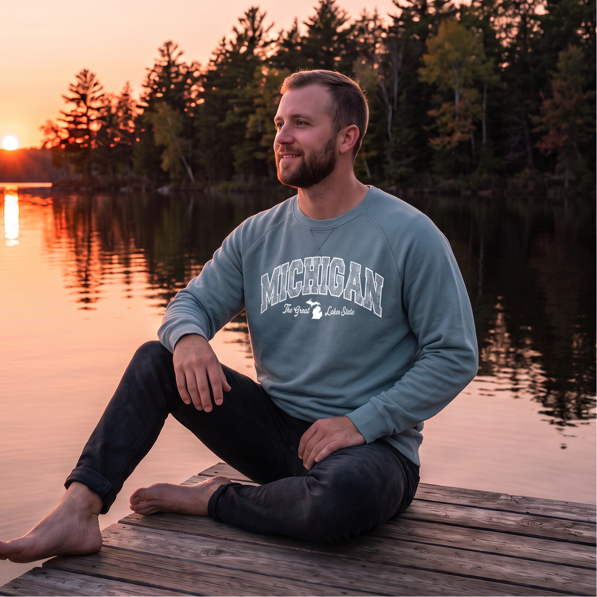 Michigan Petoskey Stone Sweatshirt