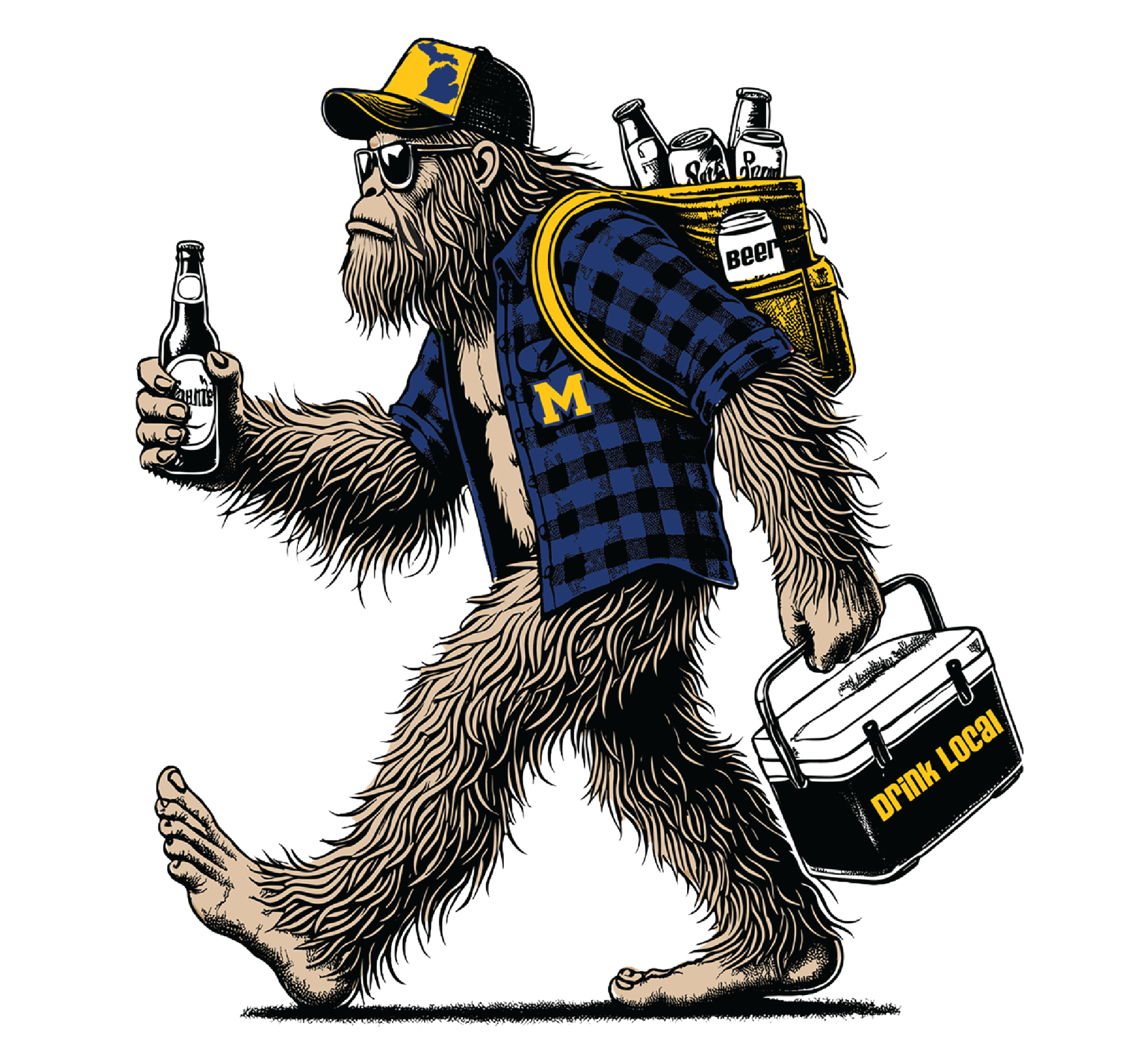 Go Blue Michigan Wolverine Trucker Hat