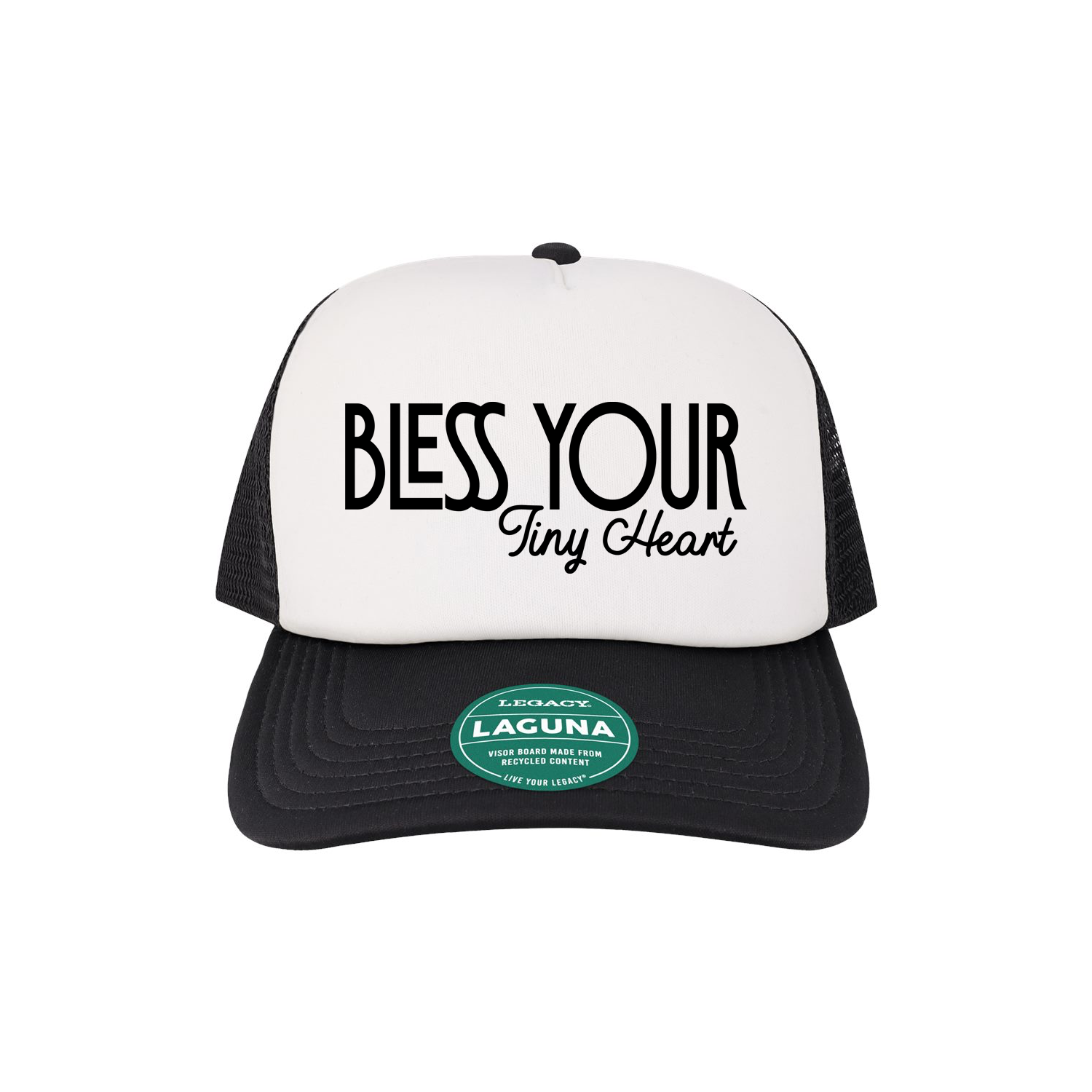 Funny trucker hat with the phrase “Bless Your Tiny Heart.” A sarcastic Southern humor hat perfect for casual wear, breweries, festivals, and people who love sassy sayings.