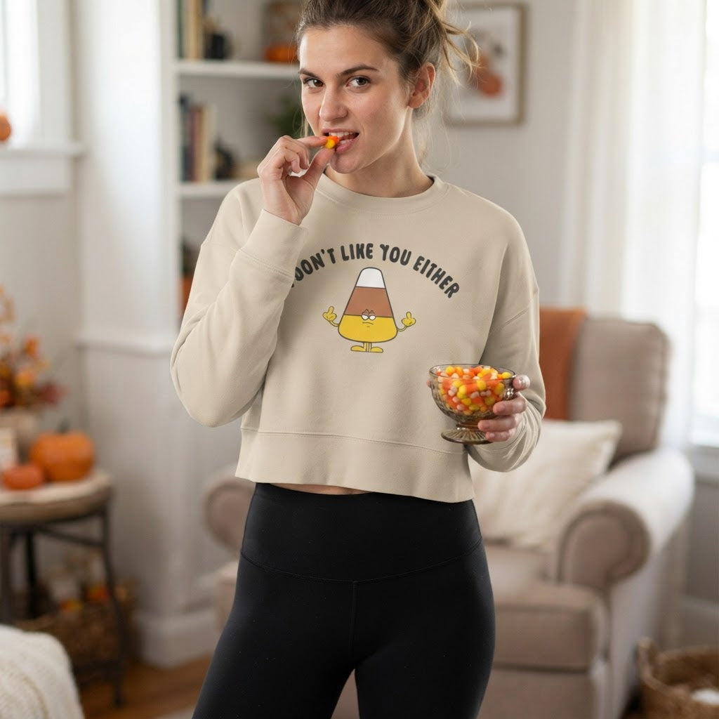 Candy Corn Women's Relaxed Crop Sweatshirt
