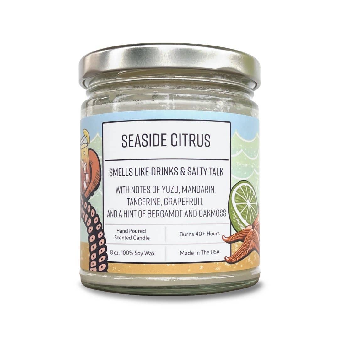 Seaside Citrus Grapefruit Candle – Bright Citrus Soy Candle, photo 2