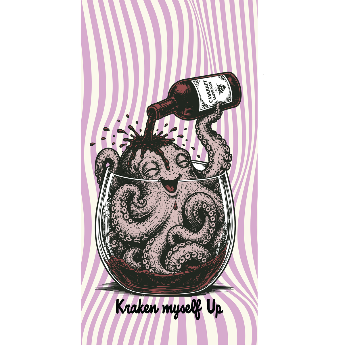 Kraken Myself Up Dish Towel