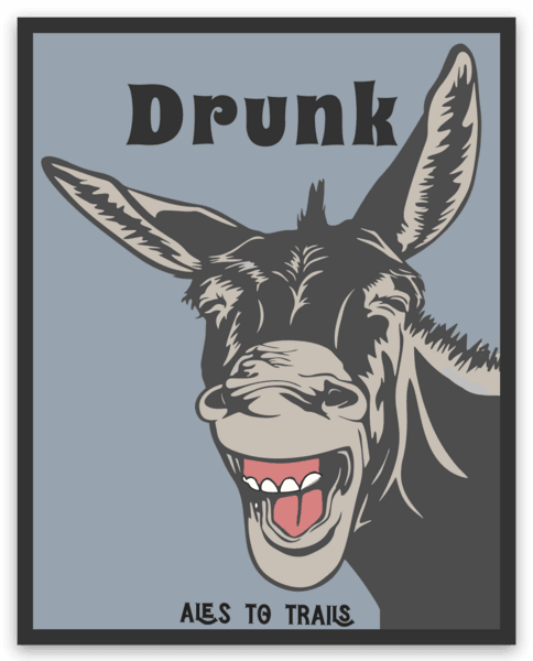 Drunk Donkey Decal - Ales to Trails