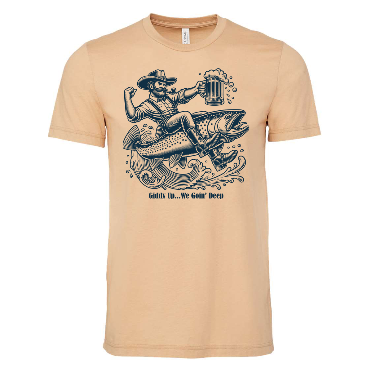 Giddy Up Fishing Cowboy T-Shirt | Best Fishing Outdoor Graphic Apparel ...