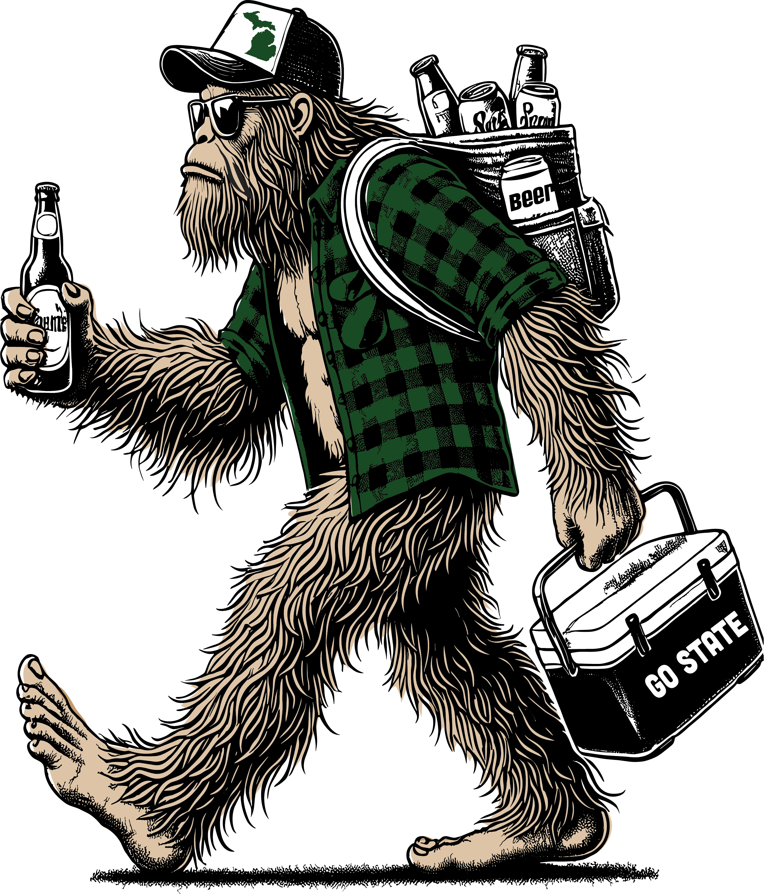 Go Green Michigan Trucker hat