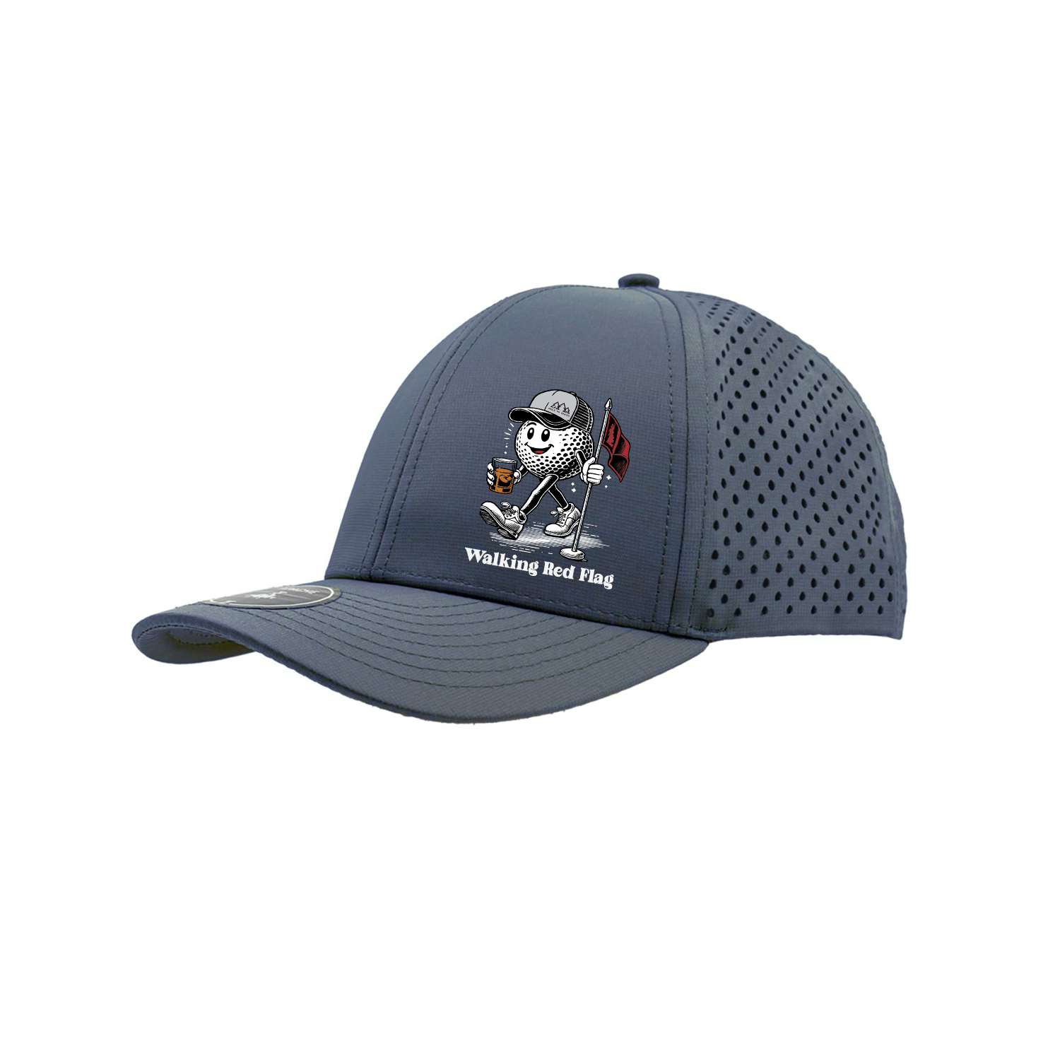 Walking Red Flag Ladies Golf Hat