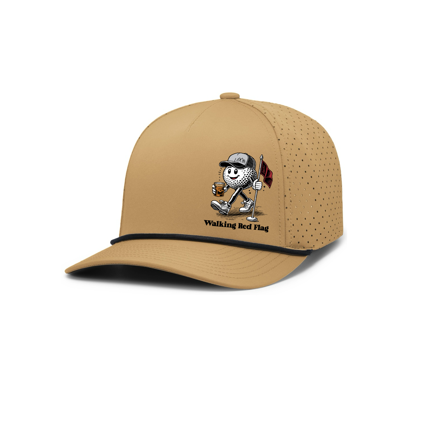 Walking Red Flag Golf Hat