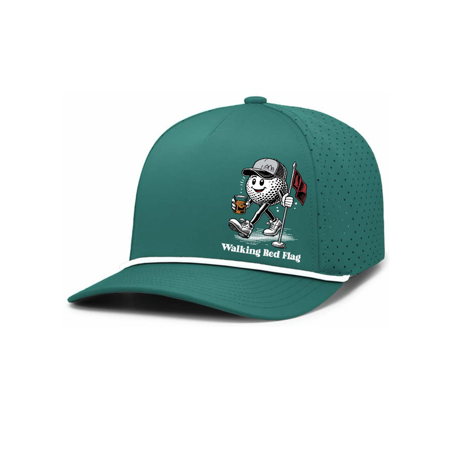 Walking Red Flag Golf Hat