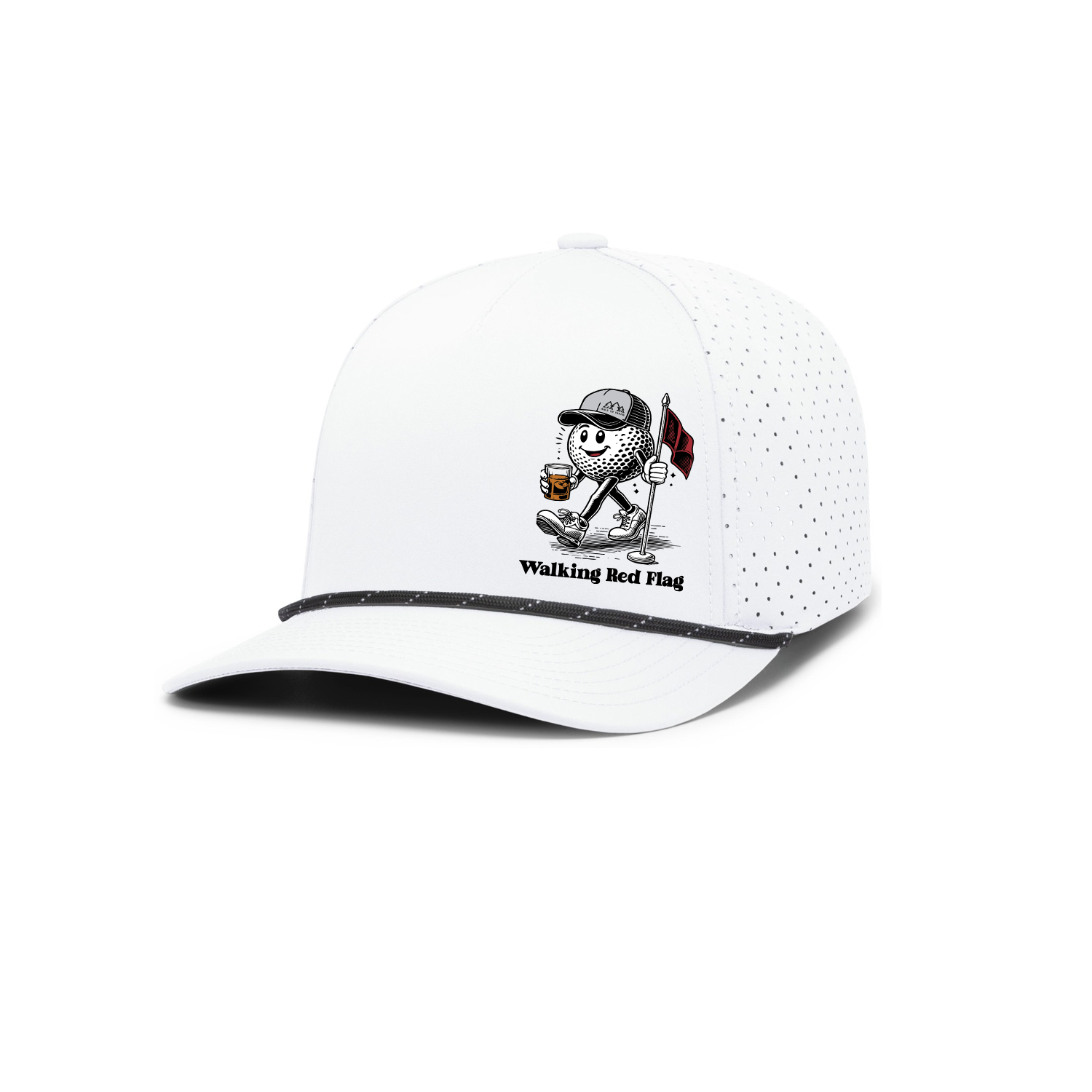 Walking Red Flag Golf Hat