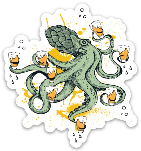 Hoptopus Decal - Ales to Trails