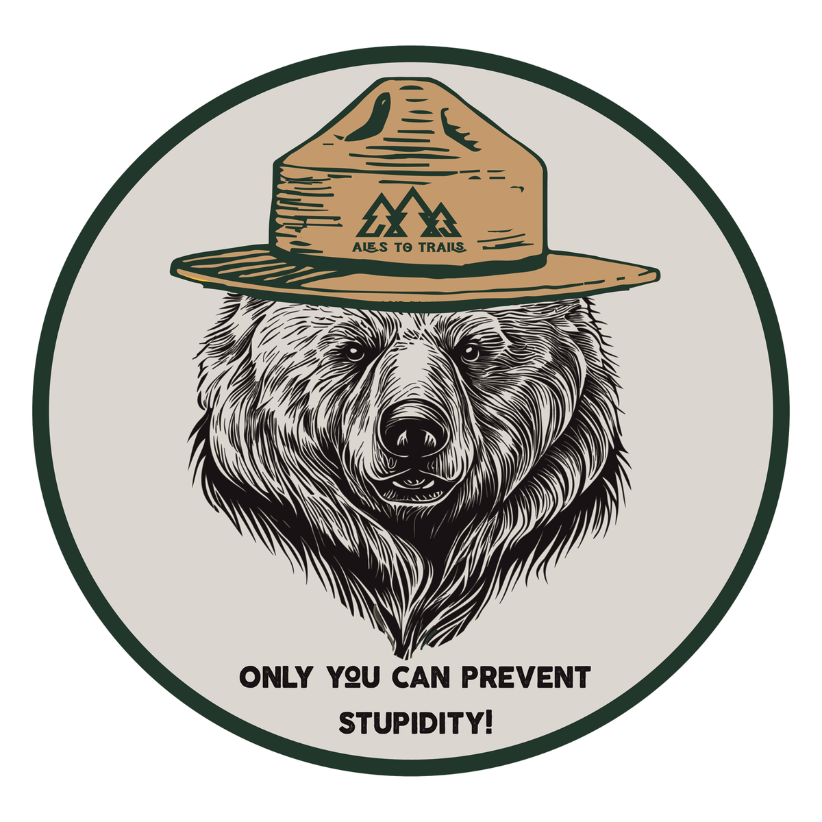 Smokey the Bear Park Ranger Decal – Ales to Trails
