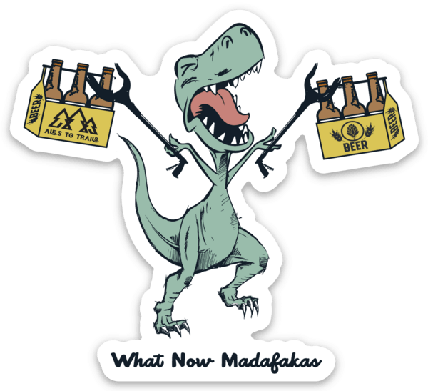 T- Rex Craft Beer Decal - Ales to Trails