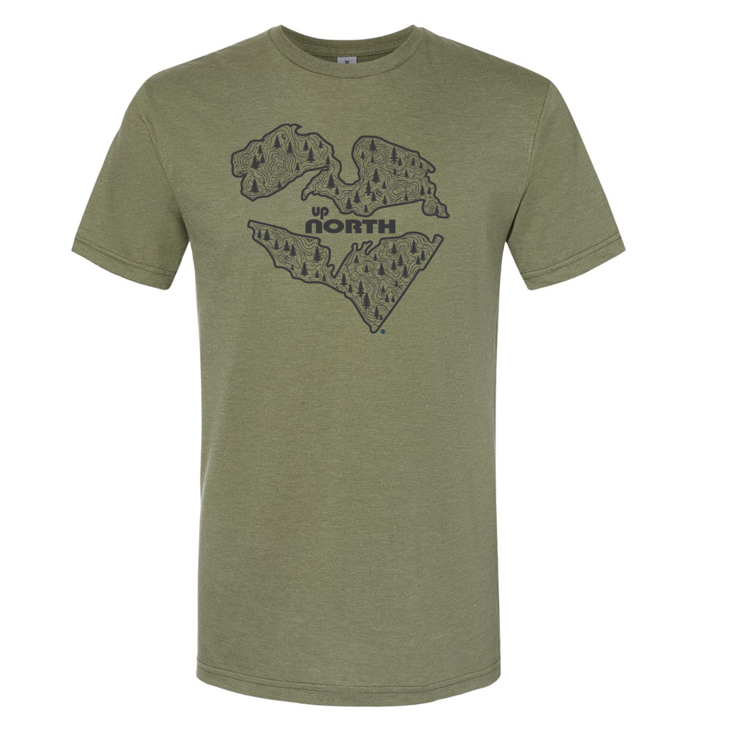 Up North Michigan Topography T-Shirt