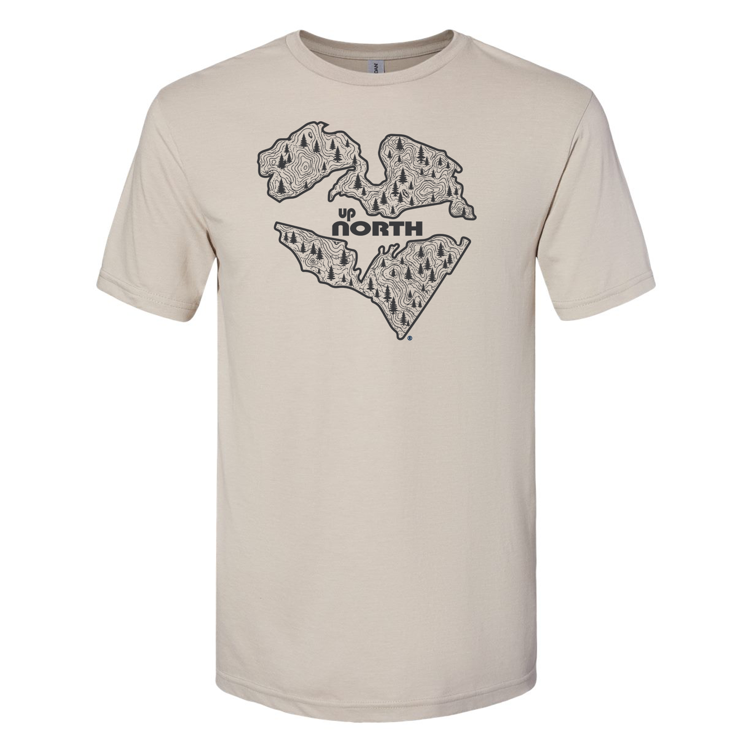 Up North Michigan Topography T-Shirt