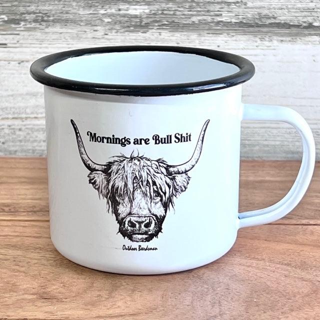 Mornings are Bull Camper Mug - Ales to Trails